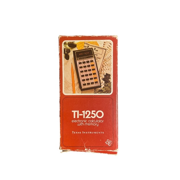 Vintage TI-1250 electronic calculator with memory w/ original box - Picture 1 of 2